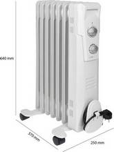 Radiateur bain d huile RA 3735 1500 watt 7 cannelures blanc