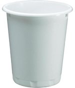 Corbeille papier ronde Basic plastique blanc 13 litres