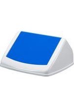 Couvercle basculant pour Durabin Square 40 blanc /bleu