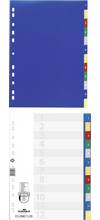 Intercalaires numériques A4 5 couleurs avec couverture PP 12 chiffres 1 - 12 