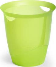 Corbeille papier ronde Trend plastique vert translucide 16 litres