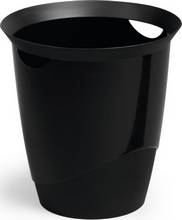 Corbeille papier ronde Trend plastique noir 16 litres