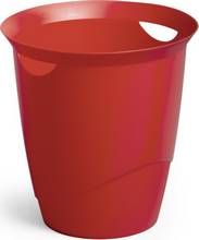 Corbeille papier ronde Trend plastique rouge 16 litres
