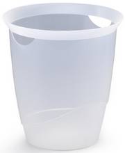 Corbeille papier ronde Trend plastique transparente 16 litres