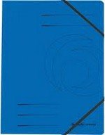 Chemise élastique Easyorga A4 sans rabat carton 355g bleu
