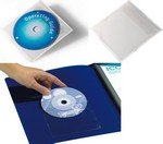 Pochettes autoadhésives POCKETFIX pour CD et DVD sachet de 10