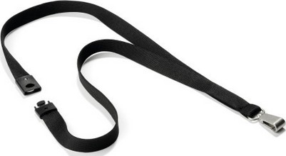 Lacet textile soft colour largeur 15mm long 44cm avec mousqueton noir 10 pièces